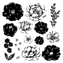 Mangocraft-Matrices de Découpe en Forme de Belles Fleurs en Fleurs Tampons Transparents Bricolage