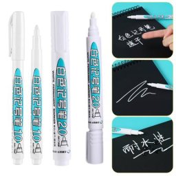 Stylos marqueurs blancs à huile permanents 1/2mm 4 paquets pour peinture de pneu étanche