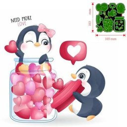 Matrices de découpe en métal Animal PenEcolhappy Saint Valentin cartes en papier de scrapbooking