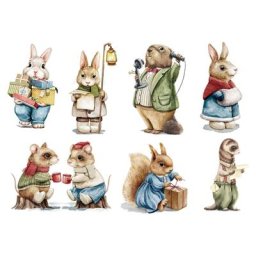 Tampons et matrices en caoutchouc de silicone transparent collection de petits animaux