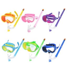 Ensemble de masques anti-buée pour snorkeling lunettes avec tube respiratoire pour garçons et