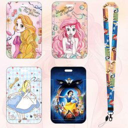 Disney-Sac en PVC pour carte d'identité d'étudiant Princesse Frozen Elsa Couverture de carte