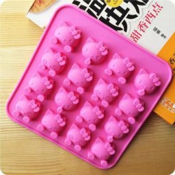 HELLOKITTY-Moule à Biscuit Glace en Silicone de Qualité Alimentaire Créatif Dessin Animé Ménage
