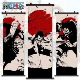 Toile murale japonaise One Piece Luffy peinture imprimée Zoro affiche d'anime cadeau de