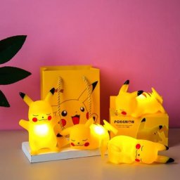 Lumière douce de nuit Pokemon Pikachu 1 pièce Anime mignon TAKARA TOMY décorations de chevet de