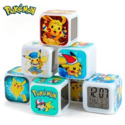 Réveil lumineux LED Pokemon Picachu monstre de poche lumière numérique décoration de chambre