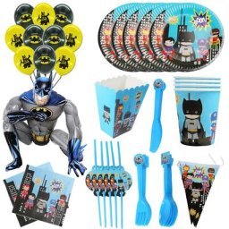 Fournitures de fête Batman DC pour enfants dessin animé ensemble de poulet vaisselle britannique