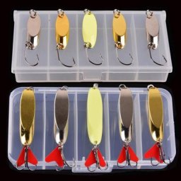 Lot d'appâts durs en métal pour la pêche leurre pour attraper des poissons comme les truites avec