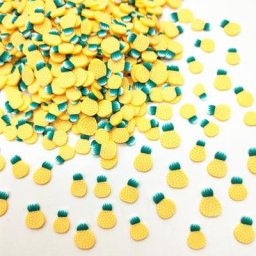 Tranches d'ananas en argile polymère pour travaux manuels particules de boue Klei en plastique