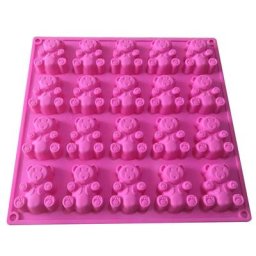 Moule à savon en Silicone en forme d'ours 20 cavités pour banque de chocolat plateau à bonbons