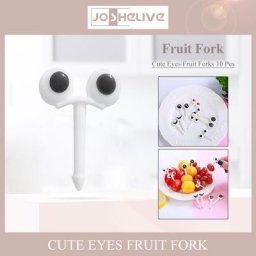 Lot de 10 fourchettes à fruits réutilisables bâtonnets créatifs mignons en plastique pour enfants