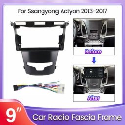 TomoStrong – cadre d'autoradio 9 pouces 2din pour Ssangyong Actyon 2013 – 2017 Navigation GPS