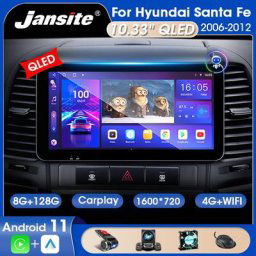 Jansite – autoradio Android 11 écran QLED 10.33 "" lecteur multimédia vidéo Carplay Audio RDS 2