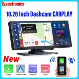 Caméra de tableau de bord portable sans fil pour voiture écran tactile 10.26 pouces 2K Apple