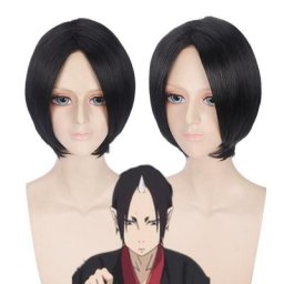 Anime Hoozuki No Reitetsu Bathroom ZUpastel Cosplay Wigs Nana Middle Halloween Party Short Black