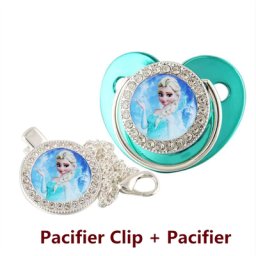 Disney-Sucette imprimée reine des neiges Elsa pour bébé accessoires d'alimentation pour bébé