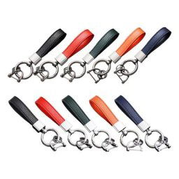 Porte-clés K0AF en cuir PU pour hommes et femmes corde support de voiture ornements de sac à main