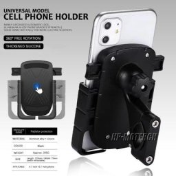 Support de téléphone universel pour Scooter électrique alliage d'aluminium noir Rotation Stable à