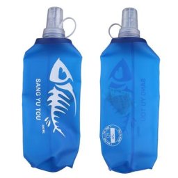 Bouteille d'eau pliable en Silicone anti-fuite pour faire du vélo en plein air pour la plage