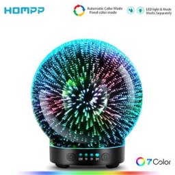 Diffuseur d'arôme en verre 3D aromathérapie ultrasonique version huile essentielle humidificateur