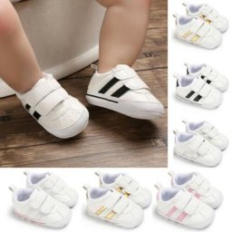 Chaussures CPull en similicuir pour nouveau-né baskets pré-marcheur pour bébé garçon et fille