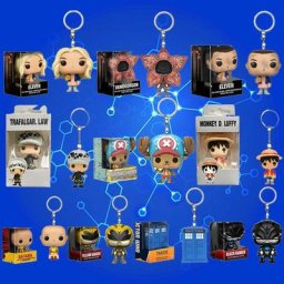 Porte-Clés de Poche en PVC avec Figurines d'Action de Dessin Animé Stranger Things Luffy Law