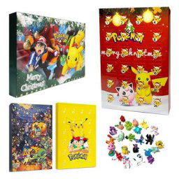 Boîte de calendrier de l'avent de noël 2022 24 pièces boîte de calendrier figurine Pikachu