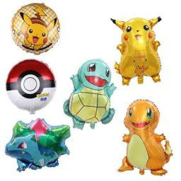 TAKARA TOMY-Ballon Pokémon en Aluminium Décoration de ixd'Anniversaire Film pour Enfants Pikachu