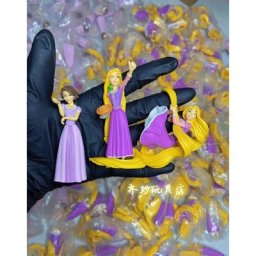 Authentique figurine de princesse Disney Raiponce jouet d'assemblage au beurre accessoires