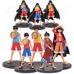 Ensemble de figurines de dessin animé en PVC 3 à 5 pièces une pièce singe D Luffy Wano cape de