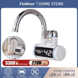 Fudeer-Robinet chauffe-eau instantané 220 W 3000 V sans réservoir avec affichage LED pour la