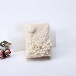 Moules à savon en Silicone 3D Relief Gel de silice pierre aromatique fleurs faites à la main