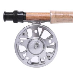 Moulinet de pêche à la mouche en aluminium grand arbre roue de pêche à la truite en eau douce 3/4