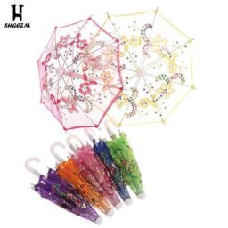 Parapluie brodé en dentelle pour enfants Mini Vintage chinois fait à la main danse accessoires