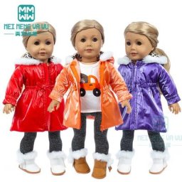 Vêtements de poupée veste en coton costume doudoune pour poupée américaine 43cm-45cm et poupée