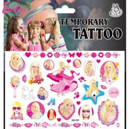 Autocollants de dessin animé Cutie Barbie pour filles accessoires de mode tatouage temporaire