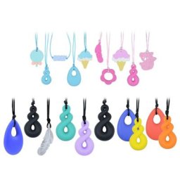 Chew Necklace Chewing Pendant Necklaces for Newborn Infants Sensory Development