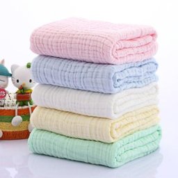 Serviette de bain en coton doux pour bébé couverture ronde pour nouveau-né 105x105cm