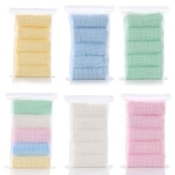 Serviette de visage carrée en mousseline pour bébé lot de 5 pièces mouchoir pour bébé chiffon