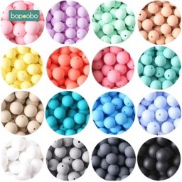 Bopoobo-Perles de dentition en silicone 15mm 10 pièces qualité alimentaire produits à mâcher