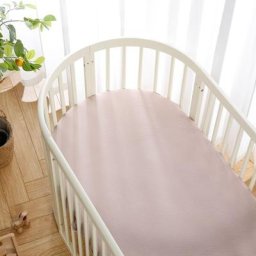 Drap de berceau extensible pour bébé couverture de matelas en coton doux Double gaze nouveauté