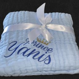 Mr.Wr – couverture de réception personnalisée en mousseline pour bébé avec nom en coton cadeau
