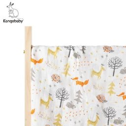 Kangobaby – couverture d'emmaillotage en mousseline pour bébé serviette de bain 70% bambou + 30%