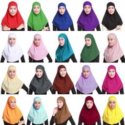 Turban Hijab musulman pour femme couvre-chef élastique sous-écharpe en coton solide écharpe de