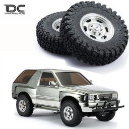 Pneus tout-terrain en caoutchouc pour voiture RC pour Bronco Defender Axial SCX10III 1/10 pouces