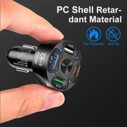 Adaptateur de chargeur de voiture Portable USB à 4 ports allume-cigare chargeur de téléphone