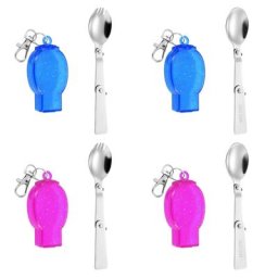 Fourchette fourchette fourchette cuillère pliante ustensiles de poche pour la randonnée en plein
