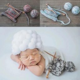 Accessoires de photographie pour bébé arrière-plan de studio Photo pose de fil de laine