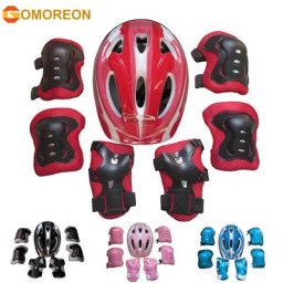 Casque de Sécurité pour Patinage à Roulettes pour Enfant Garçon et Fille Ensemble de Genoux et