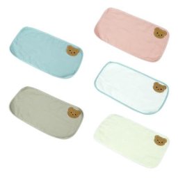 67JC – serviette d'alimentation pour bébé serviette d'oreiller imprimée ours mignon mouchoir en